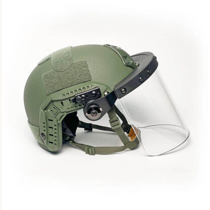 FAST Helmet and Face Shield Bundle Green side
